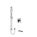 Riobel Zendo TKIT1244ZOTQ ½" 2-way Type T/P (thermostatic/pressure balance) coaxial system with spout and hand shower rail