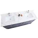 Virta 72 Inch Dalia Floor Mount Double Sink Vanity