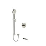 Riobel RIU Knurled KIT1244RUTM+KN ½" 2-way Type T/P coaxial system with spout and hand shower rail