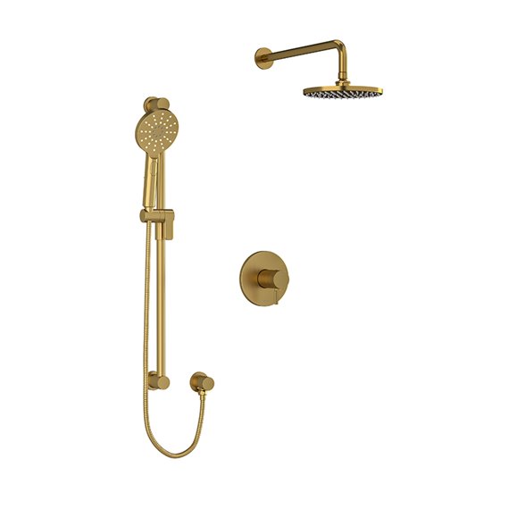 Riobel RIU Knurled KIT323RUTMKN Type T/P ½" coaxial 2-way system with hand shower and shower head