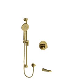 Riobel Ode KIT1244OD ½" 2-way Type T/P (thermostatic/pressure balance) coaxial system with spout and hand shower rail