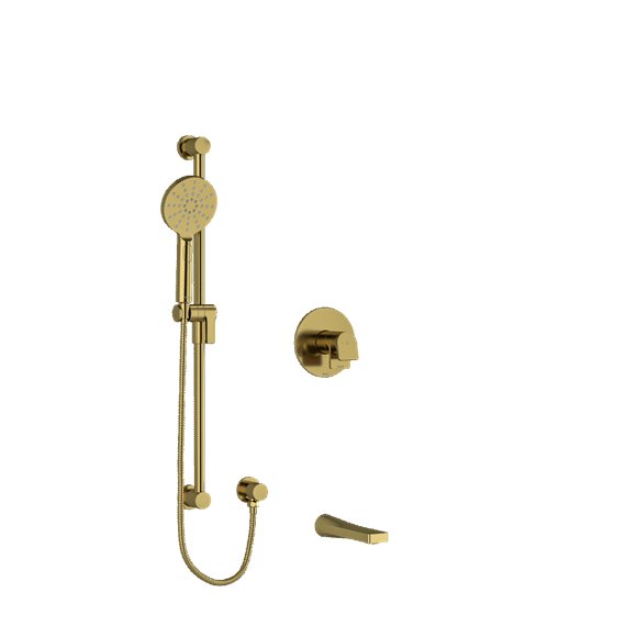 Riobel Ode KIT1244OD ½" 2-way Type T/P (thermostatic/pressure balance) coaxial system with spout and hand shower rail