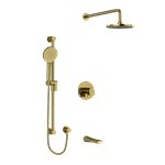 Riobel Ode KIT1345OD Type T/P (thermostatic/pressure balance) ½" coaxial 3-way system with hand shower rail, shower head and spo