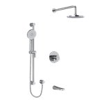 Riobel Ode KIT1345OD Type T/P (thermostatic/pressure balance) ½" coaxial 3-way system with hand shower rail, shower head and spo