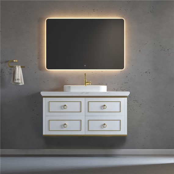 Virta 48 Inch Whitestar Wall Hung Single Sink Vanity