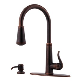 Pfister Ashfield 1-Handle Pull-Down Kitchen Faucet with Soap Dispenser 