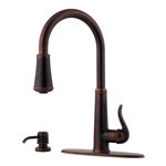 Ashfield 1-Handle Pull-Down Kitchen Faucet with Soap Dispenser 