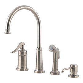 Pfister Ashfield 1-Handle Kitchen Faucet with Side Spray & Soap Dispenser 