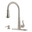 Pfister Ashfield 1-Handle Pull-Down Kitchen Faucet with Soap Dispenser 
