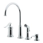 Ashfield 1-Handle Kitchen Faucet with Side Spray & Soap Dispenser 