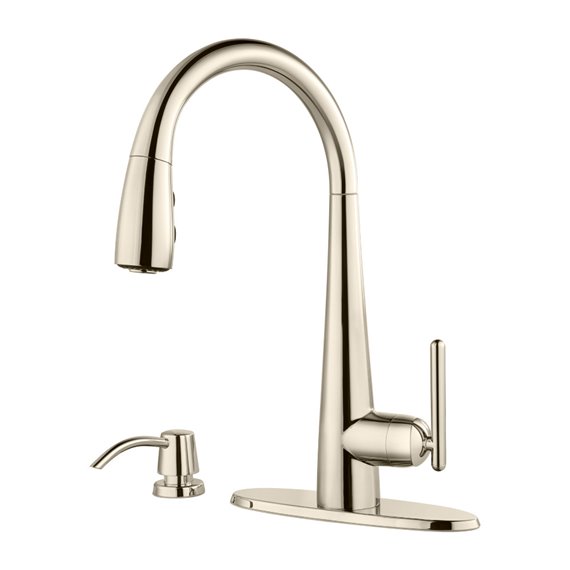 Lita 1-Handle Pull-Down Kitchen Faucet with Soap Dispenser 