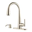 Pfister Lita 1-Handle Pull-Down Kitchen Faucet with Soap Dispenser 