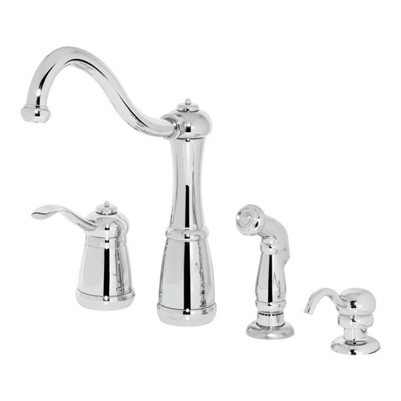 Marielle 1-Handle Kitchen Faucet with Side Spray & Soap Dispenser 