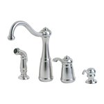 Marielle 1-Handle Kitchen Faucet with Side Spray & Soap Dispenser 