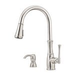 Wheaton 1-Handle Pull-Down Kitchen Faucet with Soap Dispenser 