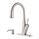 Zuri 1-Handle Pull-Down Kitchen Faucet with Soap Dispenser 