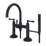 Tisbury Deck Mount 2-Handle Tub Filler with Hand Shower 