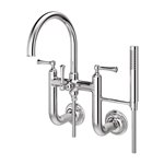 Tisbury Wall Mount 2-Handle Tub Filler with Hand Shower 