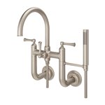 Tisbury Wall Mount 2-Handle Tub Filler with Hand Shower 