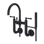 Tisbury Wall Mount 2-Handle Tub Filler with Hand Shower 