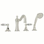 ROHL Acqui® 4-Hole Deck Mount Column Spout Tub Filler With Handshower