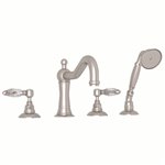 ROHL Acqui® 4-Hole Deck Mount Column Spout Tub Filler With Handshower