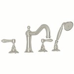 ROHL Acqui® 4-Hole Deck Mount Column Spout Tub Filler With Handshower