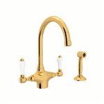 ROHL San Julio® C-Spout Kitchen Faucet With Sidespray