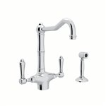 ROHL Acqui® Column Spout 2-Handle Kitchen Faucet With Sidespray