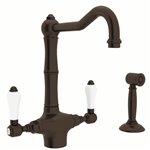 ROHL Acqui® Column Spout 2-Handle Kitchen Faucet With Sidespray