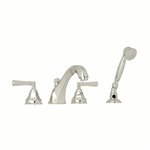 ROHL Palladian® 4-Hole Deck Mount Tub Filler With Handshower