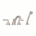 ROHL Palladian® 4-Hole Deck Mount Tub Filler With Handshower