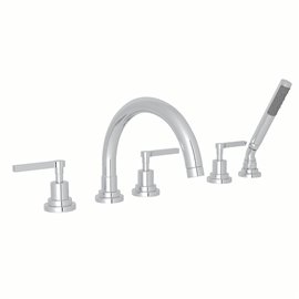 ROHL Lombardia® 5-Hole Deck Mount Tub Filler With C-Spout