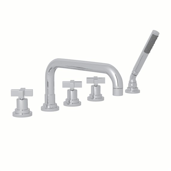 ROHL Lombardia® 5-Hole Deck Mount Tub Filler With U-Spout