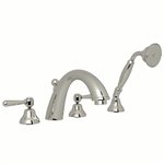 ROHL Verona™ 4-Hole Deck Mount C-Spout Tub Filler With Handshower