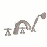 ROHL Verona™ 4-Hole Deck Mount C-Spout Tub Filler With Handshower