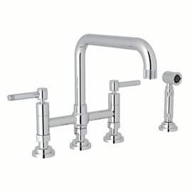 ROHL Campo™ Deck Mount U-Spout Bridge Faucet With Sidespray