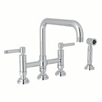 ROHL Campo™ Deck Mount U-Spout Bridge Faucet With Sidespray