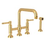 ROHL Campo™ Deck Mount U-Spout Bridge Faucet With Sidespray