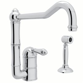 ROHL Acqui® Column Spout Kitchen Faucet With Sidespray & Extended Spout