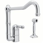 ROHL Acqui® Column Spout Kitchen Faucet With Sidespray & Extended Spout