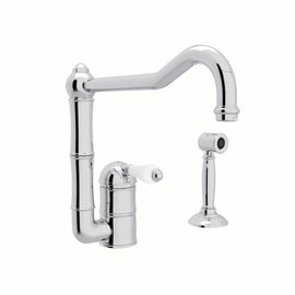ROHL Acqui® Column Spout Kitchen Faucet With Sidespray & Extended Spout
