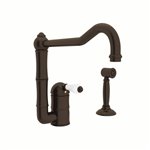 ROHL Acqui® Column Spout Kitchen Faucet With Sidespray & Extended Spout