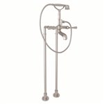 ROHL Palladian® Exposed Floor Mount Tub Filler With Handshower And Floor Pillar Legs Or Supply Unions