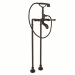 ROHL Palladian® Exposed Floor Mount Tub Filler With Handshower And Floor Pillar Legs Or Supply Unions