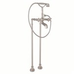 ROHL Palladian® Exposed Floor Mount Tub Filler With Handshower And Floor Pillar Legs Or Supply Unions