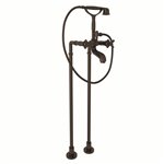 ROHL Palladian® Exposed Floor Mount Tub Filler With Handshower And Floor Pillar Legs Or Supply Unions