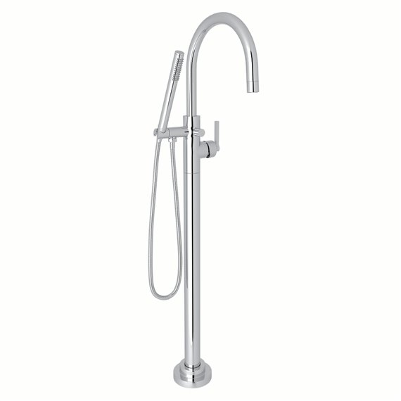 ROHL Lombardia® Single Leg Floor Mount Tub Filler