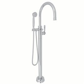 ROHL Traditional Single Leg Floor Mount Tub Filler