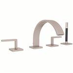 ROHL Wave™ 4-Hole Deck Mount Tub Filler With Lever Handles And Handshower